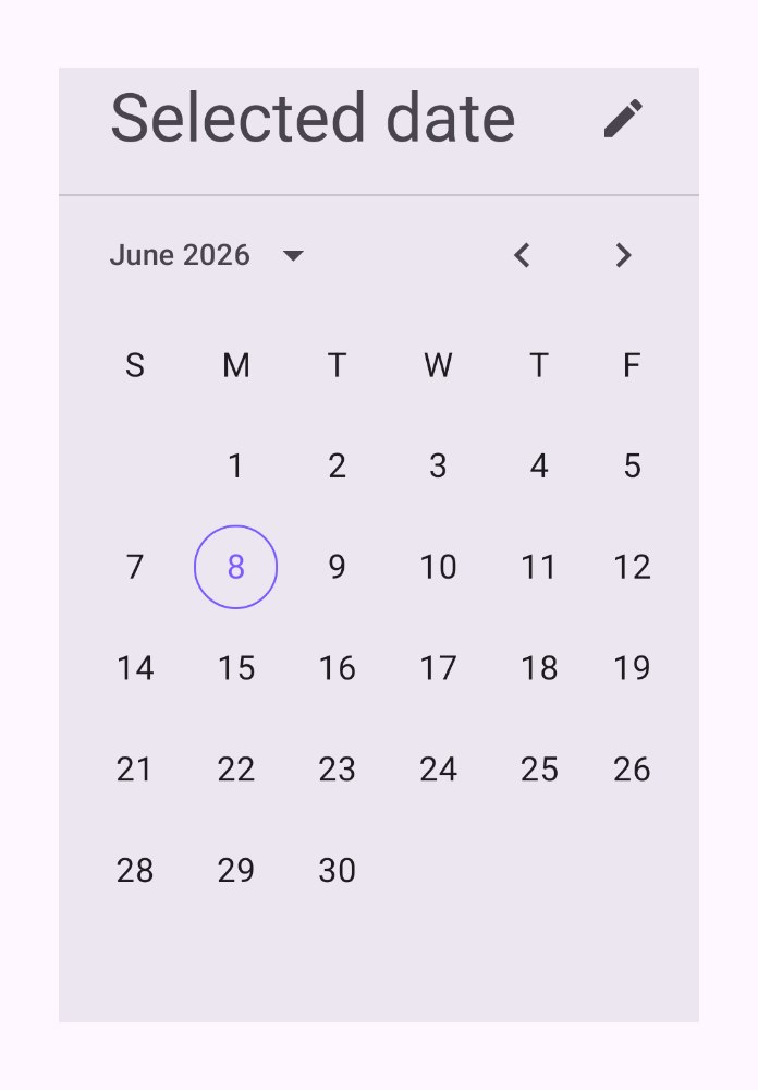 Date & Time Pickers preview